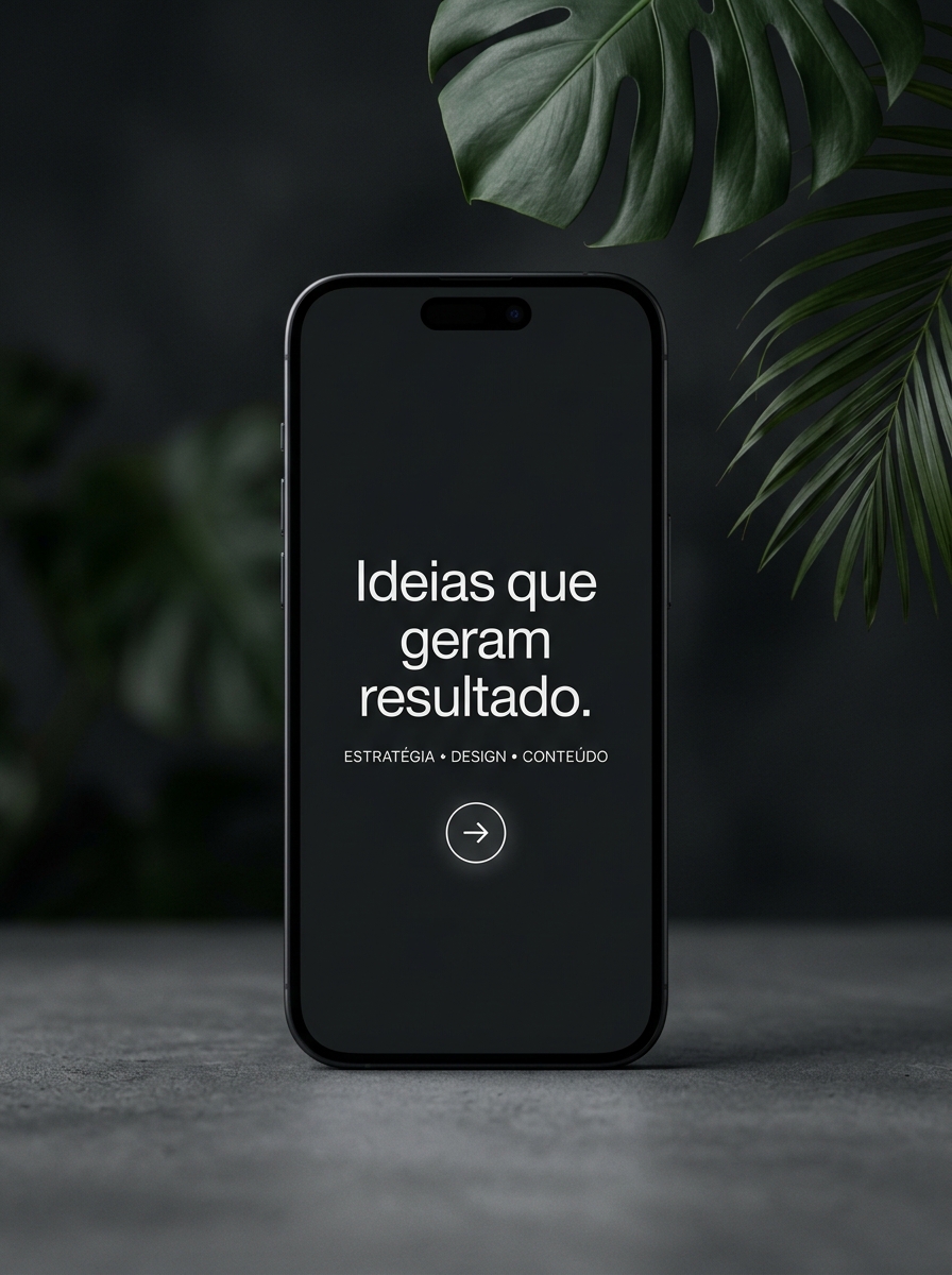 Celular com soluções visuais e ideias que geram resultado
